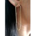 Серьги петля длина 7,5см, серебро 925