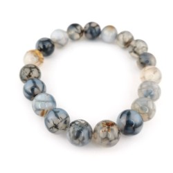 Браслет из агата индийского, Ф0,9см бусины, длина 18см СБ8900-6