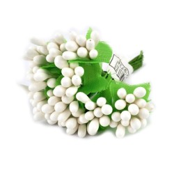 Тичинки 12шт 6,5 см білий ТЧ055-4/12