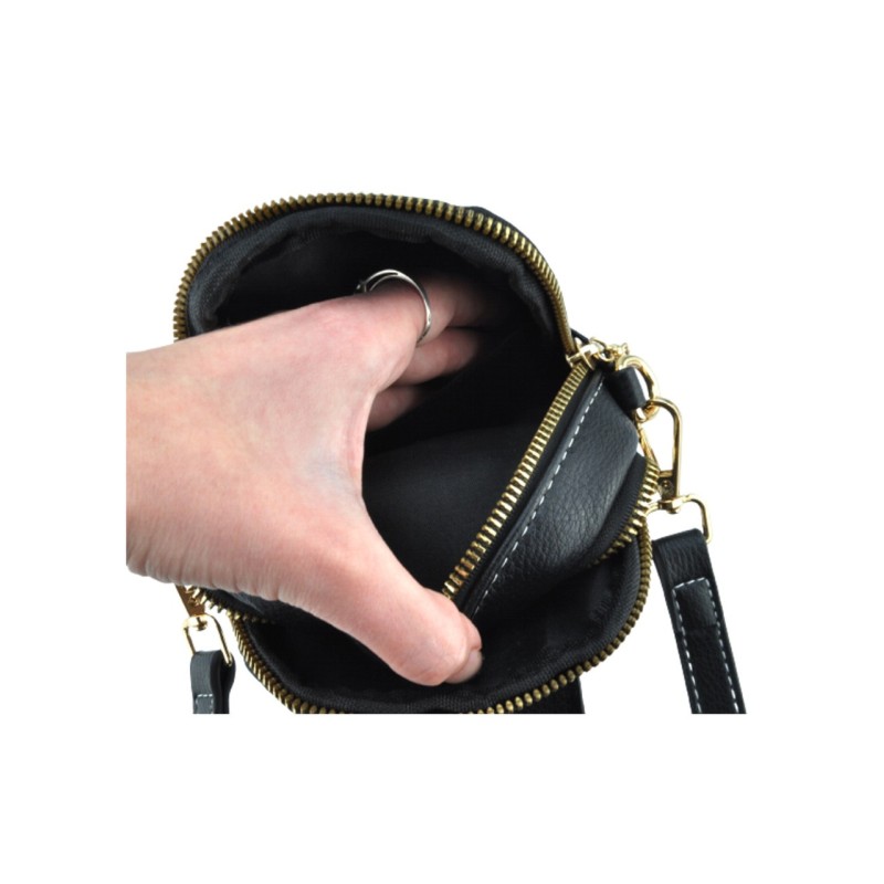Клатч вертикальный черный 12х18,5х6см 8337-2