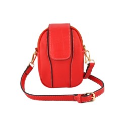 Клатч вертикальный красный 12х18,5х6см 8337-3