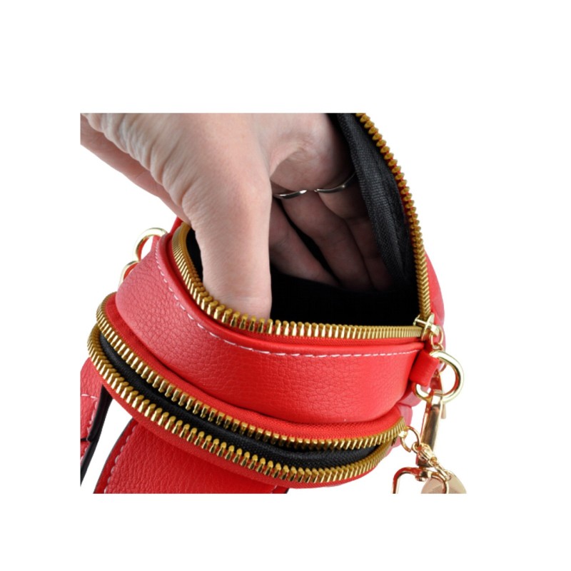 Клатч вертикальный красный 12х18,5х6см 8337-3