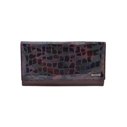 Кошелек кожаный женский бордовый 18х10х2см Арт 229-8