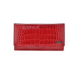 Кошелек женский кожаный красный 18х10х2см Арт 229-2