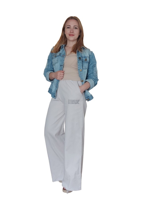 Брюки палаццо cotton Q 01091-3