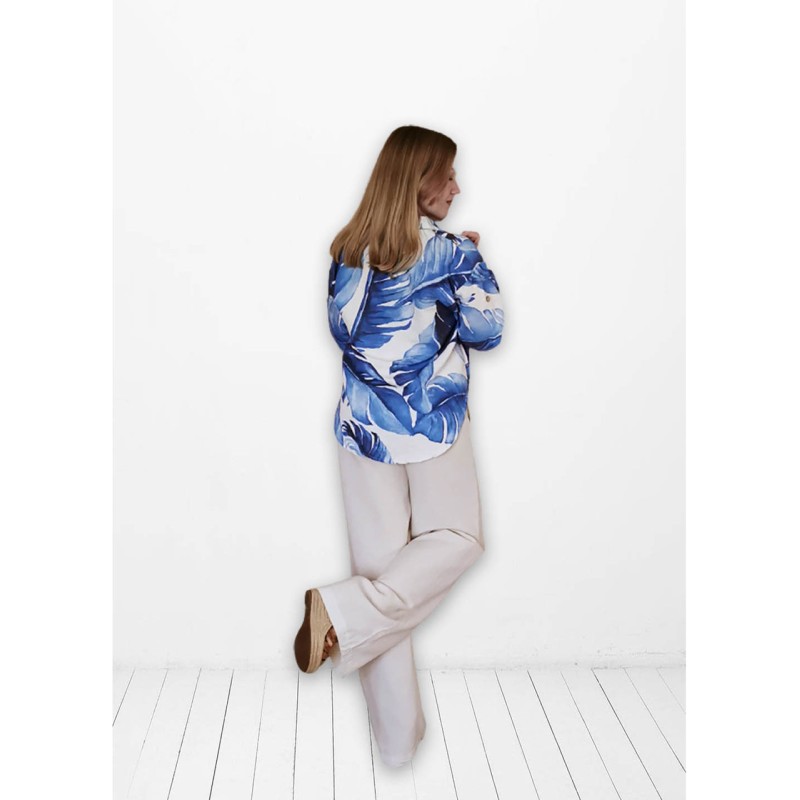 Костюм штани рубашка лен L 147-1