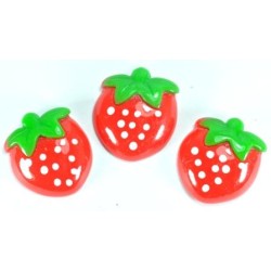 Кабашоны клубничка 50шт 2,6х2,2см 16
