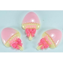 Кабашоны 50шт 1,8х2,8см (св.-розовые) 14-2