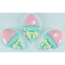 Кабашоны 50шт 1,8х2,8см (св.-розовые) 14-5