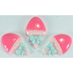 Кабашоны 50шт 1,8х2,8см (розовые) 14-6
