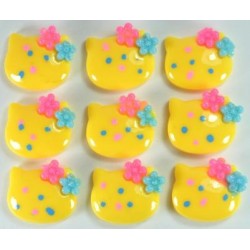 Кабашоны серединки котик по 50шт Ф2,8см (микс) 27-5