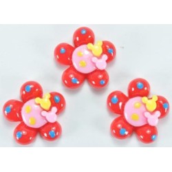 Серединки для канзаши цветок 50шт Ф2см (красные) 31-3