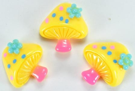 Серединки для канзаші грибочків 50шт розмір 1,9х2см (жовті) 30-4