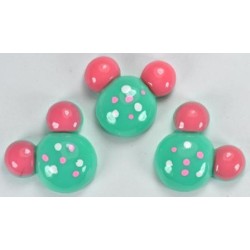 Серединки для заколки микки маус 50шт размер 2,1х2см (зеленые) 29-2