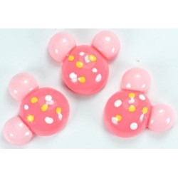 Серединки для заколки микки маус 50шт размер 2,1х2см (св.-розовые) 29-4
