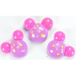 Серединки для заколки микки маус 50шт размер 2,1х2см (сиреневые) 29-6