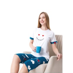 Пижама капри и футболка хлопок M3186