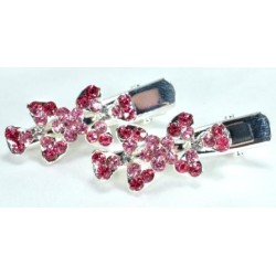 У975-2/2 Утка длина 3,5см с розовыми камнями