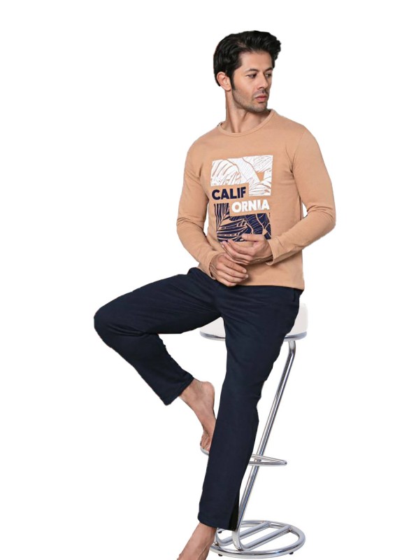 Пижама мужская теплая футер P7141 XXL