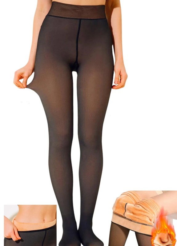Колготы на флисе 200ден с эффектом голой ножки (размер 46-54) T0298 One Size