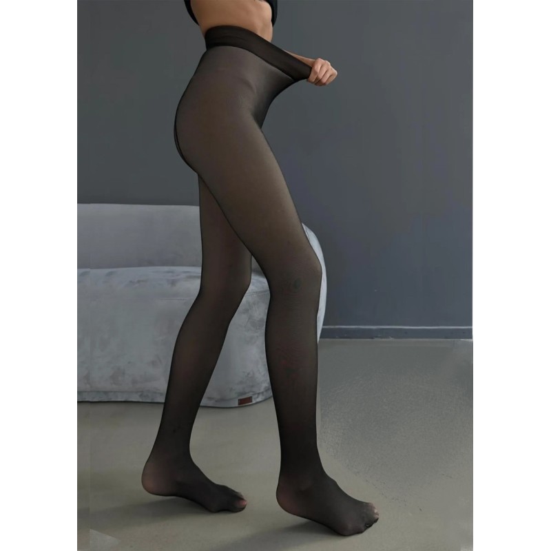 Колготы на флисе 200ден с эффектом голой ножки (размер 46-54) T0298 One Size