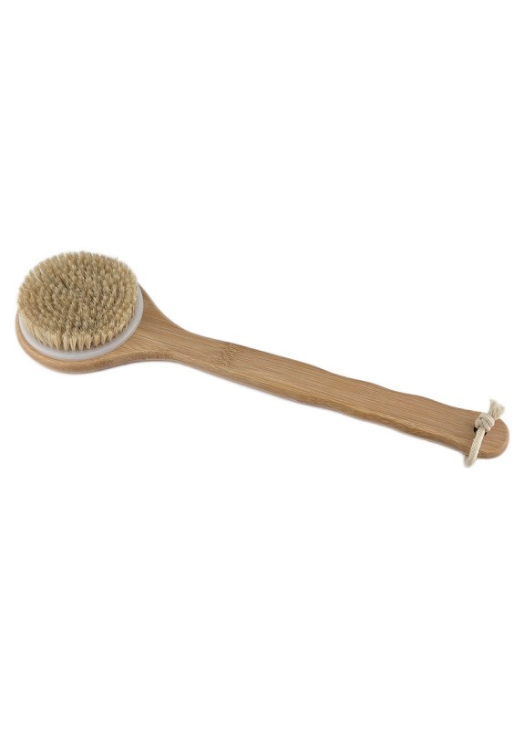 Мочалка с ручкой щетина
