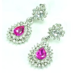 Серьги со стразами длина 3,5смСГ2860-1