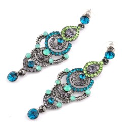 Серьги голубые СГ3125-1 длина 6,5см