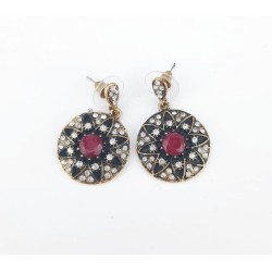 Серьги с камнями СГ3865-1 Серьги длина 3,5см, Ф2,5см