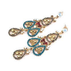 Сережки кольорові СГ4396-1 довжина 9,5 см