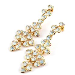 Серьги длинные вечерние длина 7,5см СГ5488-1