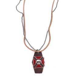 Подвеска на кожаном шнуре и цепочке СП 1265-8