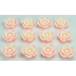 Кабашоны цветочки 50шт Ф1,1см розовые 7-5