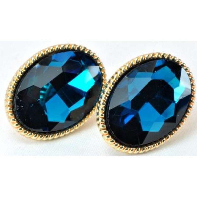 Красивые серьги СГ2330-3 синие