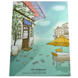 4646-1 Зеркало книжка голубое 25,5*19,5 см