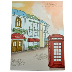 4646-2 Зеркало книжка персиковое 25,5*19,5 см