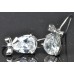Серьги гвоздики с  кристалом СГ3900-2-2