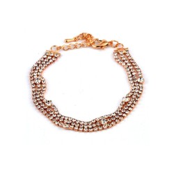 Браслет  со стразами длина 17см СБ4190-4-2